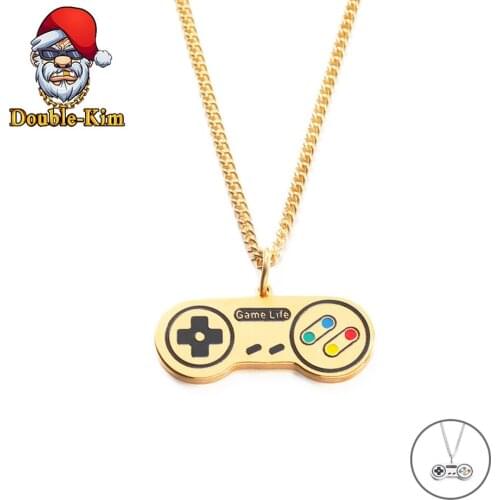 Game Console Pendant Necklace Men Hiphop Street Culture Titanium Stainless Steel Necklace Fashion Trendy Necklace Man Jewelry