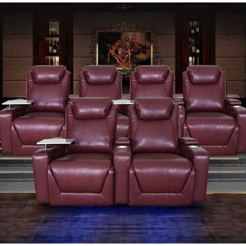 First-class leather home cinema sofa high-end intelligent reclining lazy movie watching electric furniture first-class cabin