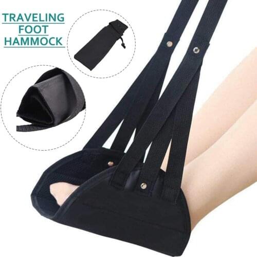 Oxford Cloth Foot Rest Portable Travel Footrest Flight Carry-on Foot Rest Office Feet Rest Leg Hammock Travel Accessories usual