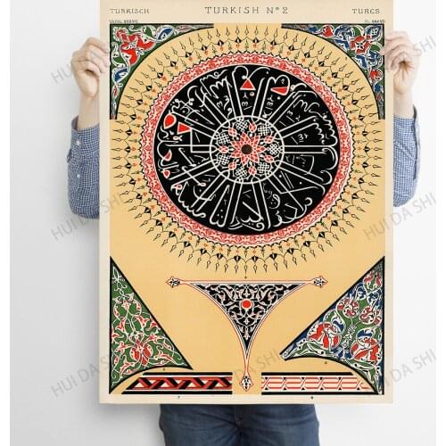 Ornament Poster, Grammar of Ornament Print, Owen Jones, Turkish Pattern, Islamic Art, Mandala, Abstract Pattern, Home Decor
