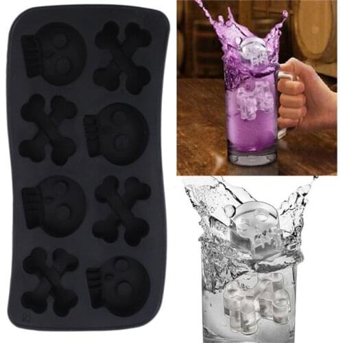 Funny Halloween Skull Silicone Mold Ice Molds Ice Trays Cream Tools Ice Cube Tray For Party Drink Ice New Tricks Maker