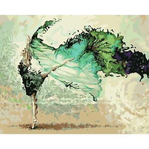Frame Painting & Calligraphy Dancer DIY Painting By Numbers Modern Wall Art Picture Unique Gift for Home Decor 40x50cm