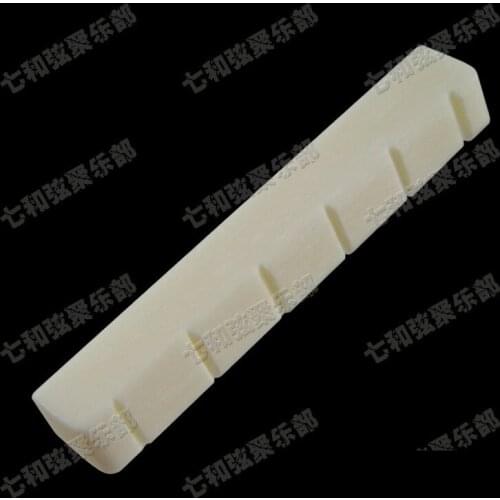 Left handed Bone 6 String Slotted Nut For Classic Guitar (52 x 6 x 9-8.5mm)