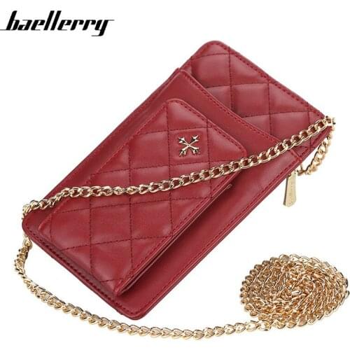 Baellerry Red Shoulder Bag Women Ladies Chain Small Crossbody Bag Casual Diamonds Lattice Saddle Bag Top Quality Messenger Bags
