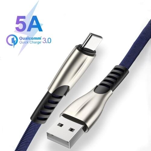 5A Fast Type c Cable USB C 3.1 charging QC 3.0 1M for Samsung S8 S9 S10 huawei Mate 20 P20 P30 pro USB-C Charger for xiaomi 8 9