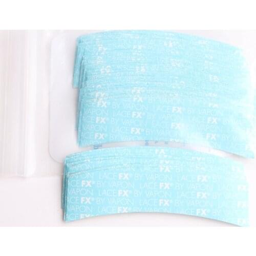 180pcs 0.875"x3" A Contour Blue Liner BY VAPON LACEFX Double Sided Adhesive Super Hair Tape Tabs for Hair Pieces