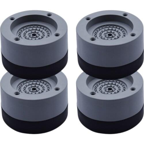 4 Pcs/Set Anti-Vibration Pads Rubber Noise Reduction Vibration Anti-Walk Foot Mount for Washer and Dryer Adjustable Height Washi