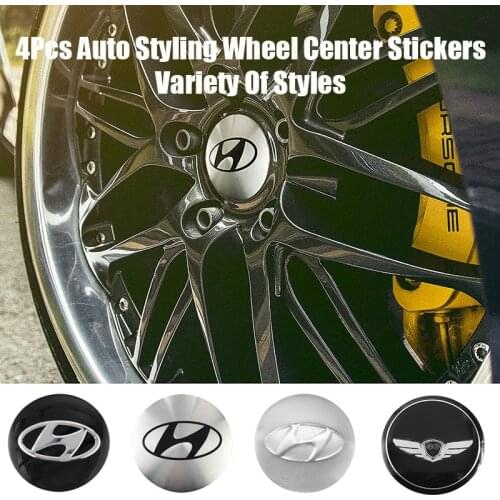 4pcs Auto Styling Wheel Center Hub Cap Sticker 56mm Cover Car Accessories For Hyundai Tucson IX35 Sonata Kona Coupe Genesis I40