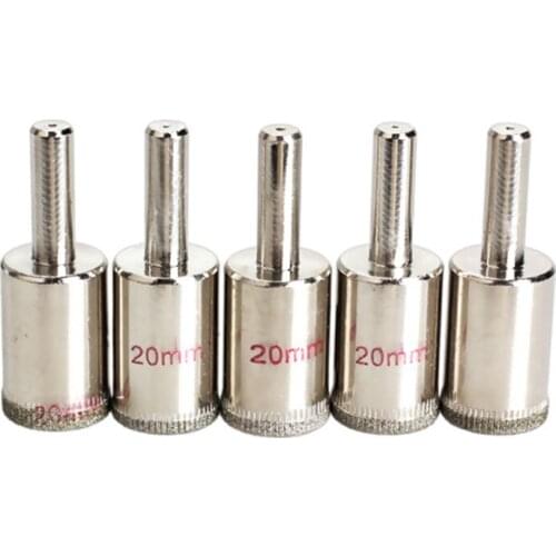5 Pcs/Set 40-20mm Tile Marble Glass Ceramic Hole Saw Diamond Coated Core Drill Bit J2Y