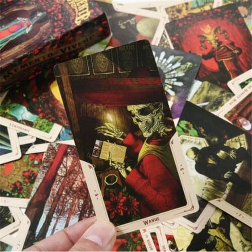 78pcs Cards Santa Muerte Tarots Deck Book of the Dead Family Party Board Game A0KA
