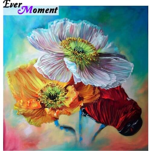 Ever Moment Diamond Paint 5D Beautiful Flowers Diamond Painting Full Square Picture Diamond Embroidery DIY Diamond Mosaic ASF966
