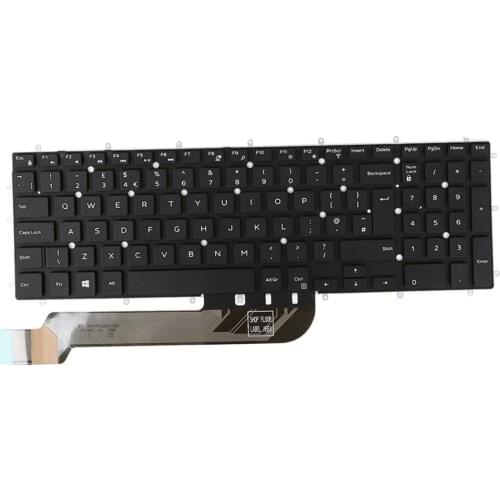 English R0G9T 0R0G9T UK Keyboard for Dell Inspiron 15-7566 7567 7577 7786 Laptop Replacement Keyboards