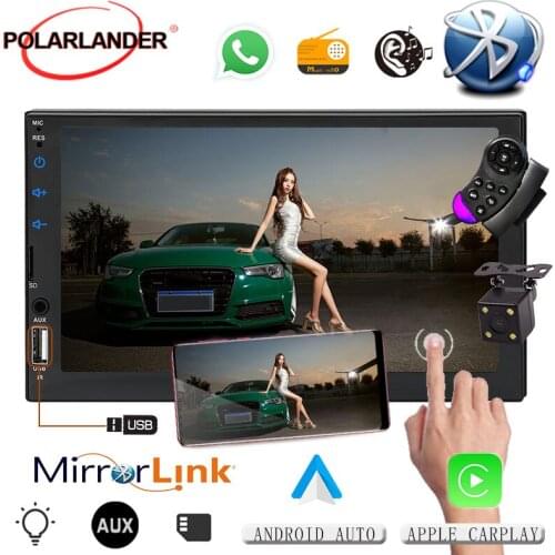 Mirror Link radio for Carplay Android Car Stereo MP5 Player multimedia Car Radio Autoradio IOS Rear View Camera 7" touch screen