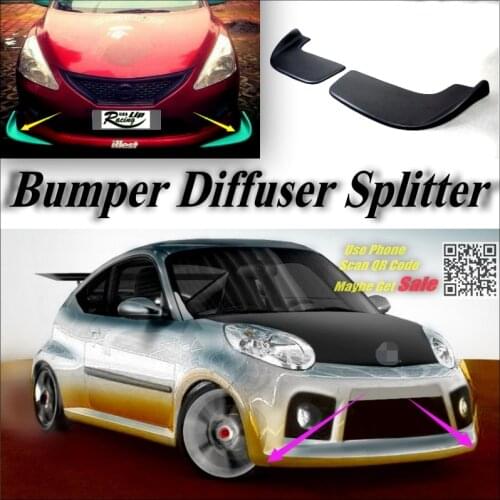 Car Splitter Diffuser Bumper Canard Lip For Citroen C1 2005~2016 Tuning Body Kit / Deflector Car Flap Chin Reduce Change