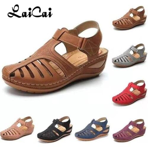 Low-top Velcro Casual Womens Shoes Breathable Lightweight Non-slip Shoes Wedge Heels High-heeled Wear-resistant Platform Sandals