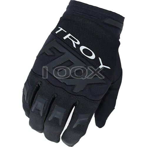 Hot Sale Troy Fox MX Black Gloves Enduro MTB DH Motocross Moutain Dirtbike Racomg Gloves