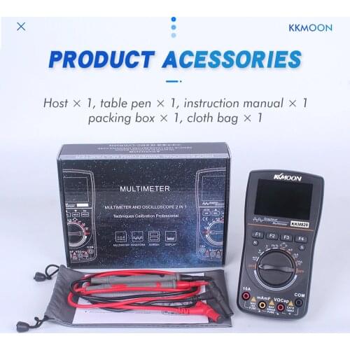 KKmoon Digital Oscilloscope Multimeter 2 in1 with 2.4 Inch Color Screen 1MHz Bandwidth 2.5Msps Sampling Rate for Electronic Test