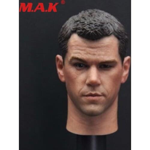 1:6 scale Matt Damon head sculpt headplay carving with neck the elder version darker for 12" male man boy action figure body