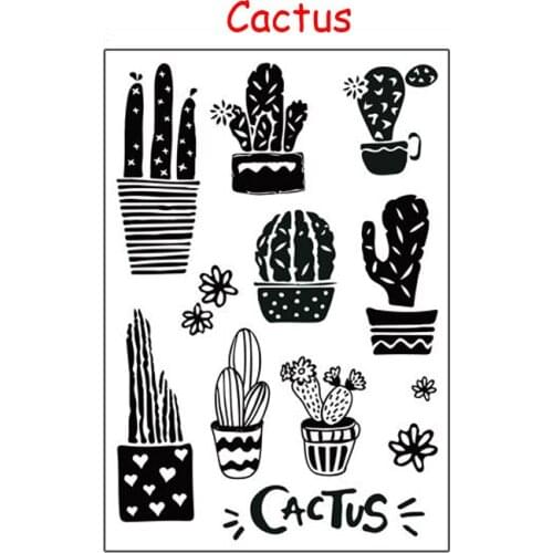 MESOPOTAMIA DIY Scrapbooking Photo Album Transparent Clear Silicone Cactus Aloe Flower Stamp/Seal for Decorative Stamps