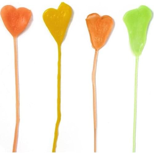 Love Heart Sticky Soft Hand Elastic Stretch Toy Valentines Heart Party Toy Day Favors Funny Sticky Kids Soft Gift B9X5