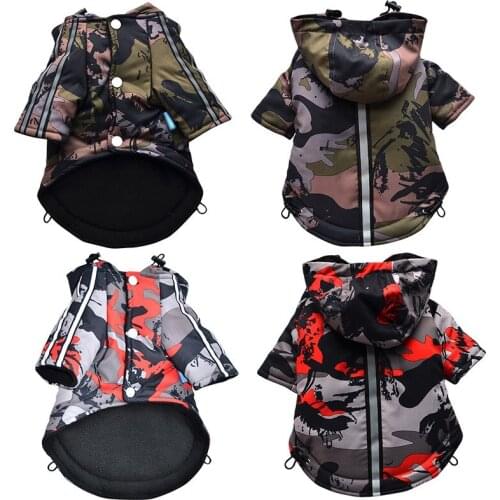 New Pet Dog Warm Clothes For Small Medium Dogs Puppy Camouflage Pattern Jacket Hoodie Coat Pets Chihuahua Supplies