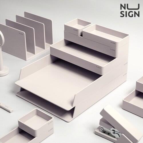 NUSIGN NS001 Desk Organizer Set 6-Piece office storage tray box file drawer desk arrangement rack plate A4 paper container