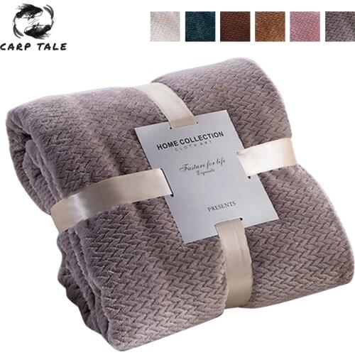Pure Color Flannel Fleece Blanket Fleece Super Soft Blankets Winter Warm Fluffy Linen Bedspread Throw Blanket For Home Beds