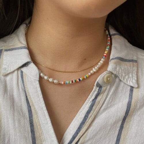 Freshwater Pearl Beaded Necklace, Beaded Necklace, Pearl Necklace, Seed Bead Jewelry, Pearl. Necklace. Peruvian opal