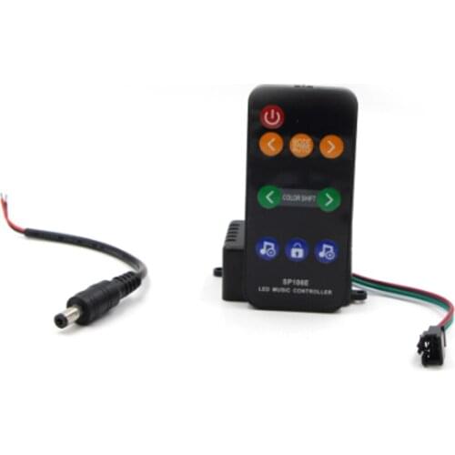SP106E 9keys LED Music remote Controller DC 5V 12V WS2811 WS2812B SK6812 1903 6803 Magic LED tape digital colorful music control