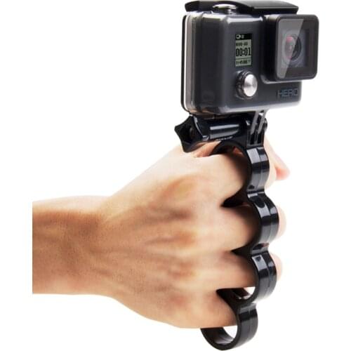 PULUZ-Soporte de mano para GoPro Hero6 empuadura para dedos de los nudillos de plstico, monopi, trpode, tornillo de pulgar para