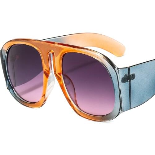Fashion Vintage Oversized Big Frame Sunglasses Women Men Popular Luxury Brand Designer Gradient Travel Driving Sun Glasses UV400