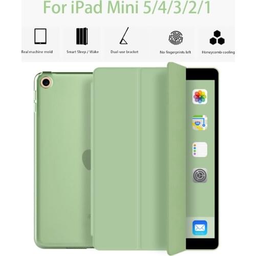 Smart Cover for iPad mini5 2019 Auto Sleep Stand Trifold PU Leather case for iPad mini 1 Mini 2 mini 3 mini 4 Protective shell