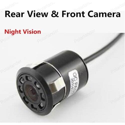 Universal Night Vision Rear View & Front Camera Car Parking Assistence Auto Cam System with 8 LED