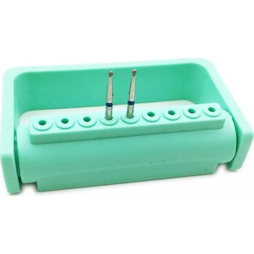 1Pc Dental Diamond Bur Holder Autoclavable 9 Holes Teeth Disinfection Organizer 1.6mm Dentist Tools