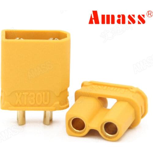 10pairs/lot Amass XT30U XT30 Male Female Bullet Connector Plug of Gold-plated for RC Lipo Battery