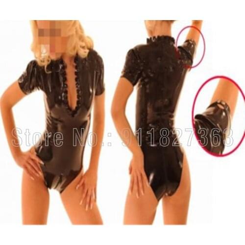 100% Natural Swimsuit Womens Sexy Special Short Sleeves Bathing Suit Low Bust Design Swimwear Back Crotch Zipper Customized