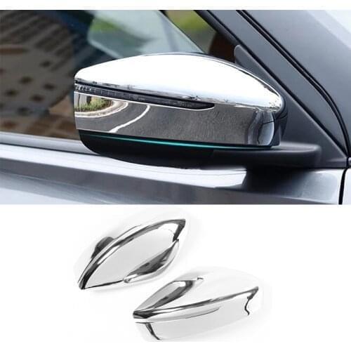 ABS Carbon/Chrome Side Door Rearview turning Mirror Covers For Nissan Leaf ZE1 Hatchback 2017 2018 2019 Car Accessories 2pcs