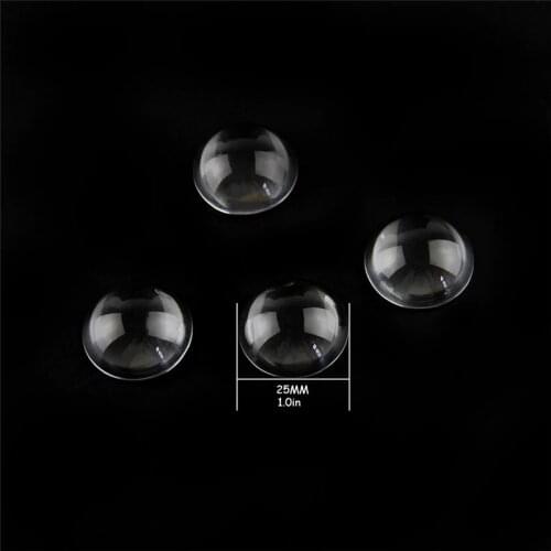 25mm 20pcs Clear Half Crystal Ball Transparent Flatback Glass Half Sphere Ball Cabochon