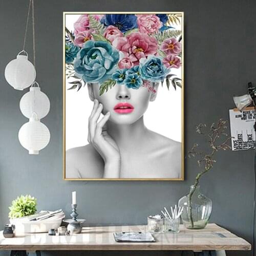 Abstract flower aristocratic woman diamond painting art mosaic embroidery art picture wall living room bedroom nordic minimalist
