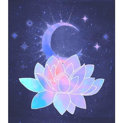 TOUOILP DIY Full Square/round Diamond Painting Moon lotus diy Diamond Embroidery Cross Stitch Rhinestone Mosaic Home Decor