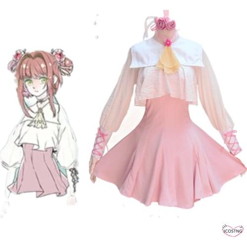 Anime Cosplay Costume Card Captor Sakura Kinomoto Sakura Pink Lolita Dress Costumes + Wigs Cosplay Japan Uniform Anime Costume