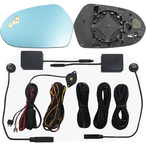 Auto BSA blind spot monitoring 24ghz radar sensor Side mirror led light buzzer warning for audi Q5 Q7 Retrofit kit