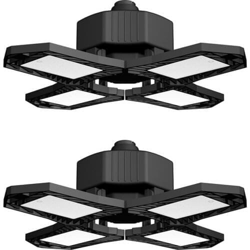 Deformable LED Garage Lights Upgraded Super Brightness 150W 15000LM 288 LEDs Ceiling Lights Industrial Lighting Workshop Lamp