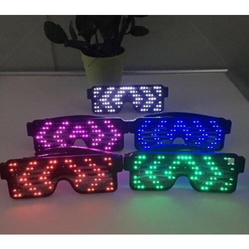 Electronic Eyeglasses with Luminous LED Light Birthday Party Carnival Props Luminous Glasses For Halloween Bar KTV Party Bar