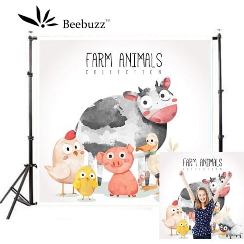 Cow Background Farm Animal Cartoon Party Poster Portrait Photography Background Photo Studio
