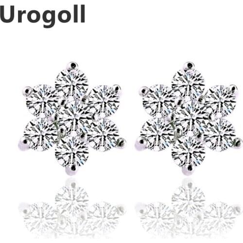 Hot Sale Brand New Fine Jewelry 925 Sterling Silver Earrings Jewelry Solid 925 Silver Snowflake Stud Earrings For Women Gifts