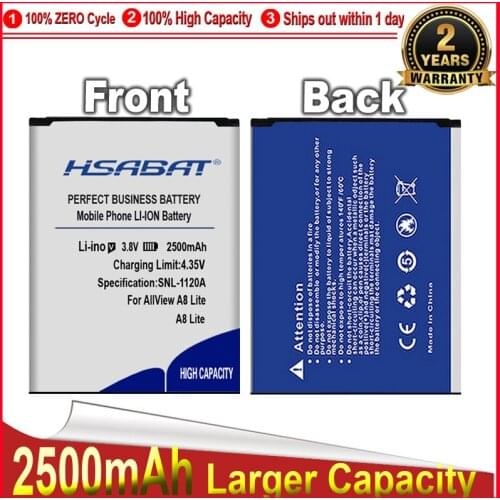 HSABAT 0 Cycle 2500mAh Battery for AllView A8 Lite High Quality Replacement Accumulator