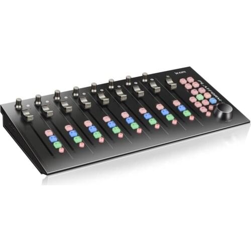 ICON Platform M+ MIDI/AUDIO Controller With Motorized Faders, USB MIDI Controller Digital Mixer For Live Mixing