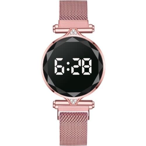 Exquisite Lady Magnetic Band Wristwatch Fashion LED Electronic Women Watch Decoration Dress Watches Wholesale