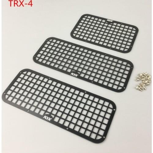 KYX Racing Metal Window Mesh Protective Net Set for 1/10 Rc Crawler Car Traxxas TRX-4 TRX4